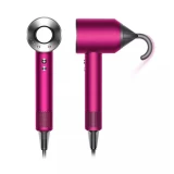 Фен Dyson Supersonic HD07 (фуксия/яркий никель) с 5 насадками, черным дорожным чехлом и подставкой