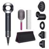 Фен Dyson Supersonic HD07 (черный/серебристый) с 5 насадками и черным дорожным чехлом