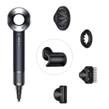 Фен Dyson Supersonic HD07 (черный/серебристый) с 5 насадками и черным дорожным чехлом