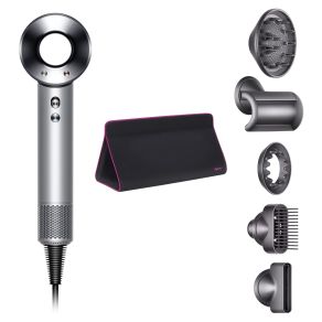 Фен Dyson Supersonic HD07 (белый) с 5 насадками и черным дорожным чехлом