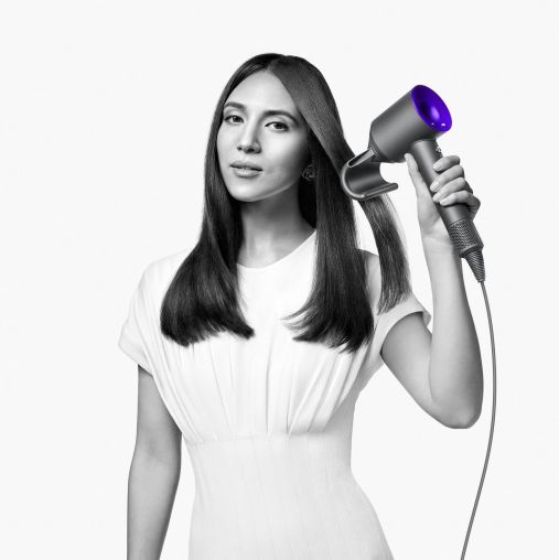 Фен Dyson Supersonic HD07 (синий/медный) с 5 насадками и черным дорожным чехлом