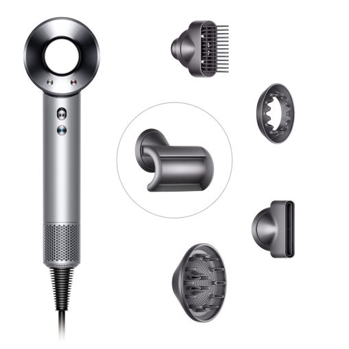 Фен Dyson Supersonic HD07 (белый) с 5 насадками