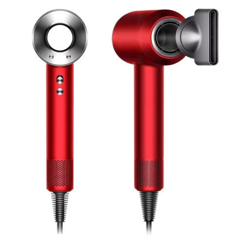 Фен Dyson Supersonic HD07 (красный) с 5 насадками и боксом красного оттенка